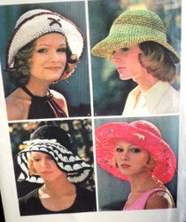 6319 CROCHET YOUR OWN BIG OR SMALL BRIM FLOPPY HAT PATTERN 21-23